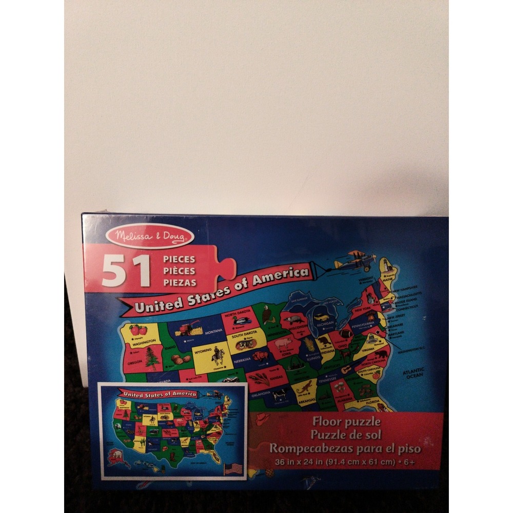 Melissa & Doug 51 Pieces United States of America USA Floor Puzzle NEW & SEALED